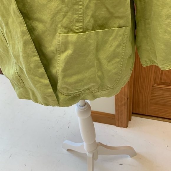 Coldwater creek silk linen blend plus size open blazer jacket - Picture 4 of 7